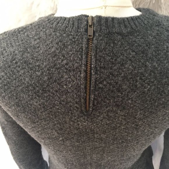 J. Crew Charcoal Gray Sweater with Light Blue Layer - Picture 5 of 7